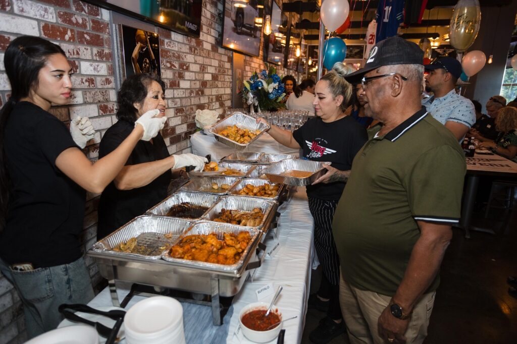 A wide variety of wings, burgers, and sides are available at Wing Nutz Tavern event space las vegas